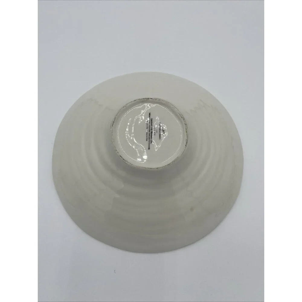 John Newdigate Ceramics West Elm Large Centerpiece Bowl Blue Yellow Fish 10.5”